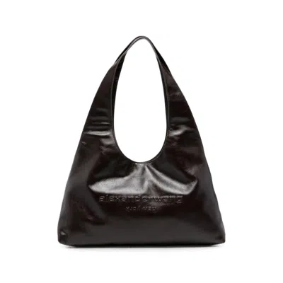 Alexander Wang Medium Pike Logo-embossed Leather Tote Bag In Brown