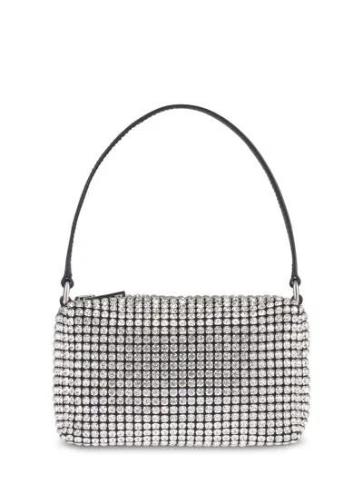 Alexander Wang Medium Pouch With Crystal Glass Embellishments In White