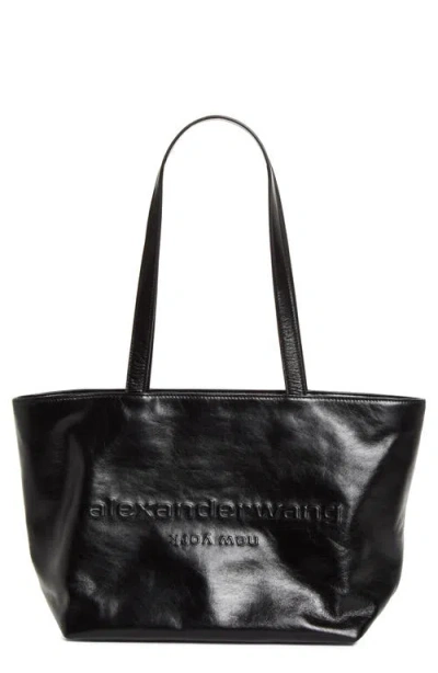 Alexander Wang Medium Punch Leather Tote Bag In Black