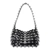 Alexander Wang Omens Rex Medium Studded Leather Shoulder Bag Black In Black
