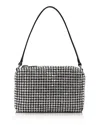 Alexander Wang Medium Rhinestone Pouch In White/silver