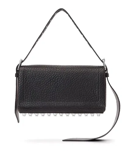 Alexander Wang Ricco Medium Flap Bag In Lambskin Leather In Black