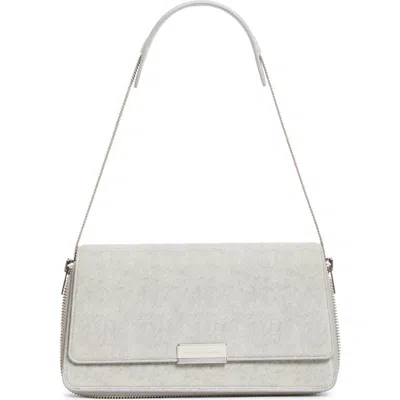 Alexander Wang Medium Siren Leather Shoulder Bag In Heather Grey