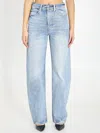 Alexander Wang Oversize Rounded Low Rise Jeans In Blue