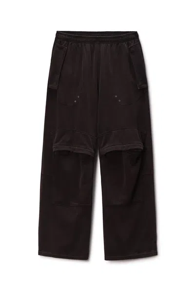 Alexander Wang Men's Mid-rise Cargo Sweatpant Oversize Washed Black