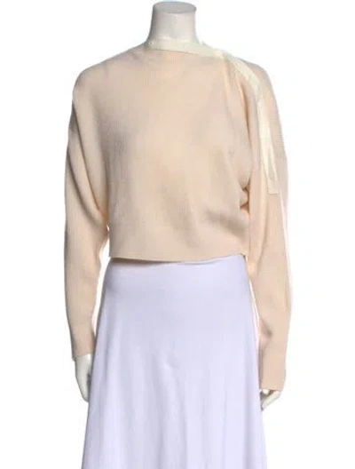 Pre-owned Alexander Wang Merino Wool Bateau Neckline Sweater In White