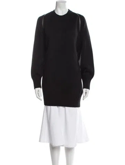 Pre-owned Alexander Wang Merino Wool Crew Neck Sweater In Black