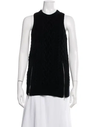 Pre-owned Alexander Wang Merino Wool Crew Neck Sweater In Black