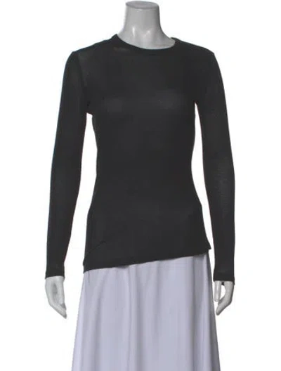 Pre-owned Alexander Wang Merino Wool Crew Neck Sweater In Black