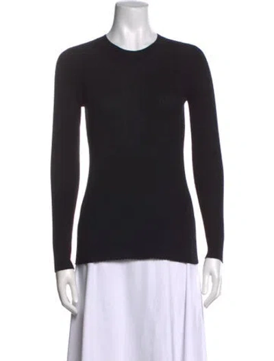 Pre-owned Alexander Wang Merino Wool Crew Neck Sweater In Black