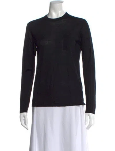 Pre-owned Alexander Wang Merino Wool Crew Neck Sweater In Black