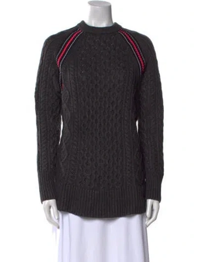 Pre-owned Alexander Wang Merino Wool Crew Neck Sweater In Gray