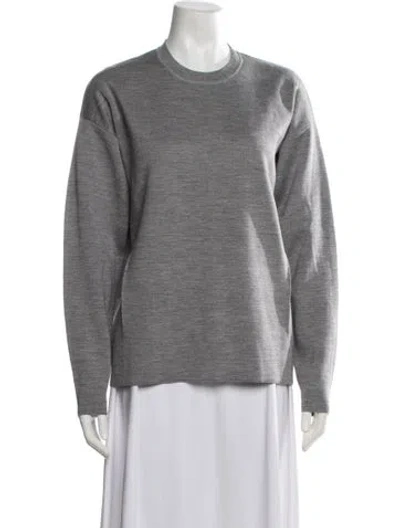Pre-owned Alexander Wang Merino Wool Crew Neck Sweater In Grey