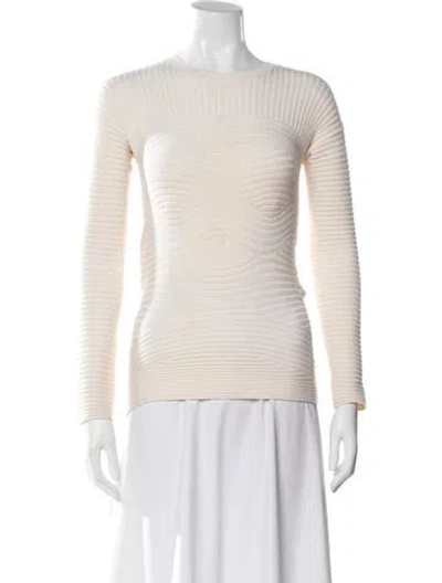 Pre-owned Alexander Wang Merino Wool Crew Neck Sweater In Neutral