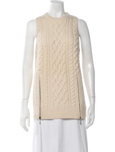 Pre-owned Alexander Wang Merino Wool Crew Neck Sweater In Neutrals
