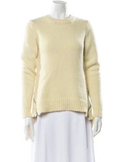 Pre-owned Alexander Wang Merino Wool Crew Neck Sweater In Yellow