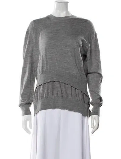 Pre-owned Alexander Wang Merino Wool Crew Neck Sweatshirt In Grey