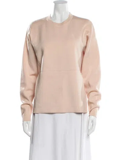 Pre-owned Alexander Wang Merino Wool Crew Neck Sweatshirt In Pink