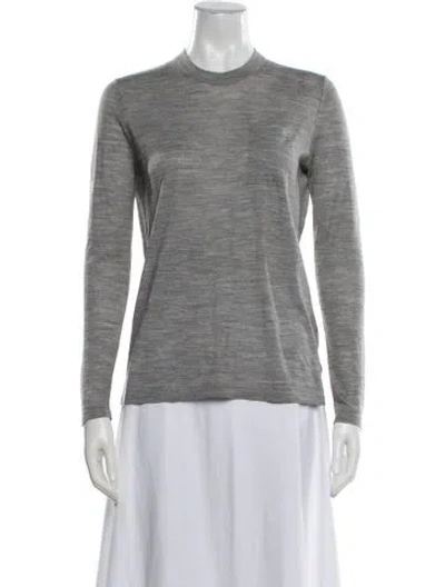 Pre-owned Alexander Wang Merino Wool Crew Neck Top In Gray