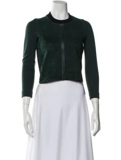 Pre-owned Alexander Wang Merino Wool Crew Neck Top In Green