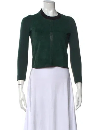 Pre-owned Alexander Wang Merino Wool Crew Neck Top In Green