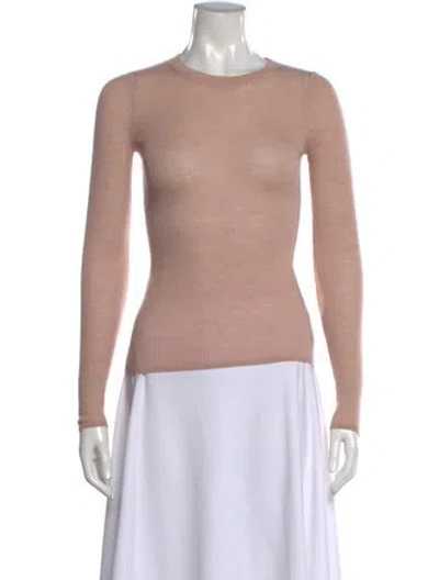 Pre-owned Alexander Wang Merino Wool Crew Neck T-shirt In Pink