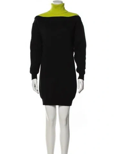 Pre-owned Alexander Wang Merino Wool Knee-length Dress In Black