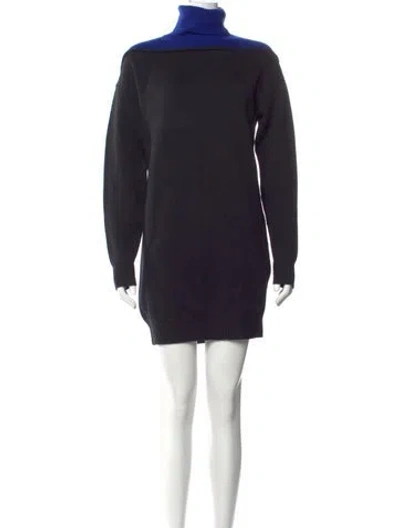 Pre-owned Alexander Wang Merino Wool Knee-length Dress In Black