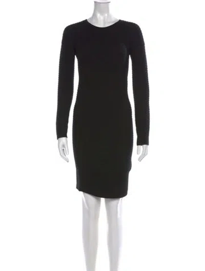 Pre-owned Alexander Wang Merino Wool Knee-length Dress In Black
