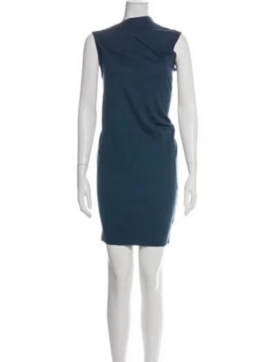 Pre-owned Alexander Wang Merino Wool Knee-length Dress In Blue