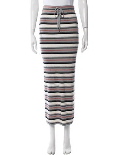 Pre-owned Alexander Wang Merino Wool Long Skirt In Grey