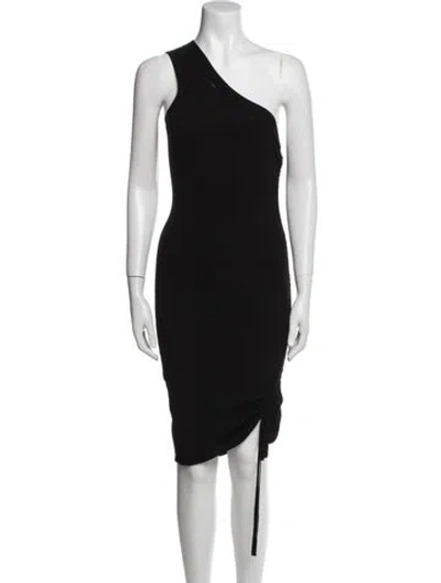 Pre-owned Alexander Wang Merino Wool Midi Length Dress In Black