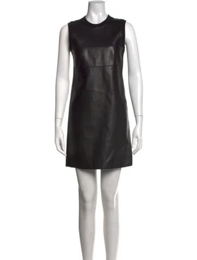 Pre-owned Alexander Wang Merino Wool Mini Dress In Black