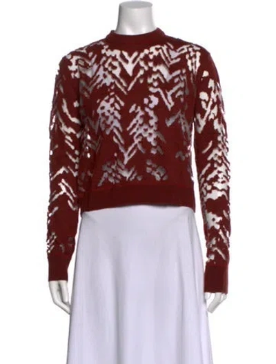 Pre-owned Alexander Wang Merino Wool Printed Sweater In Red