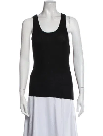 Pre-owned Alexander Wang Merino Wool Scoop Neck Top In Blue