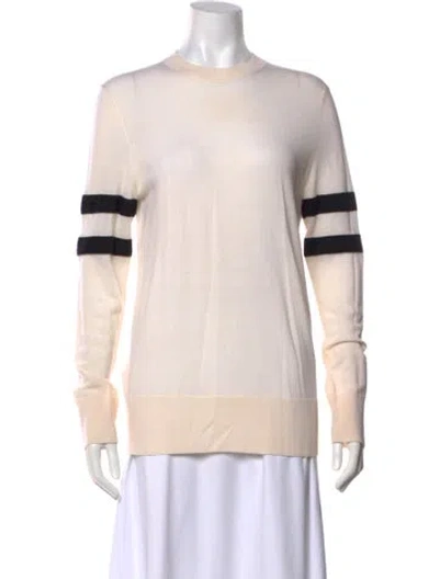 Pre-owned Alexander Wang Merino Wool Striped Sweater In Neutral