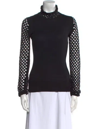 Pre-owned Alexander Wang Merino Wool Turtleneck Sweater In Black