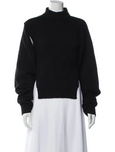 Pre-owned Alexander Wang Merino Wool Turtleneck Sweater In Black