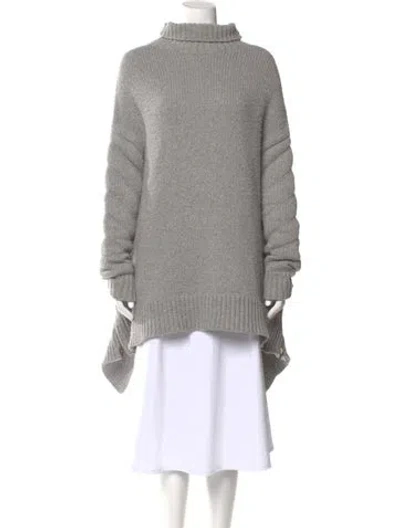 Pre-owned Alexander Wang Merino Wool Turtleneck Sweater In Gray