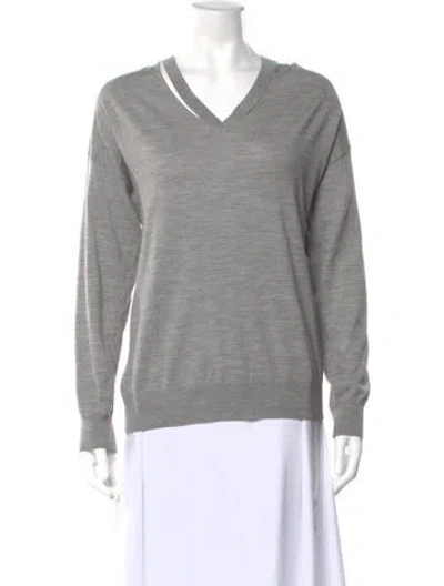 Pre-owned Alexander Wang Merino Wool V-neck Sweatshirt In Multi