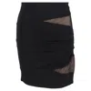 Alexander Wang Mesh Accent Mini Skirt In Black Rayon In Black