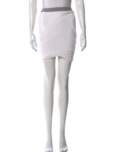 Pre-owned Alexander Wang Mesh Accents Mini Skirt In White