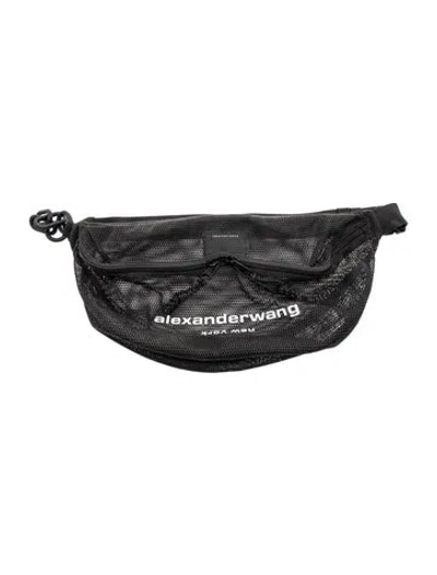 Pre-owned Alexander Wang Mesh Belt Bag In Black