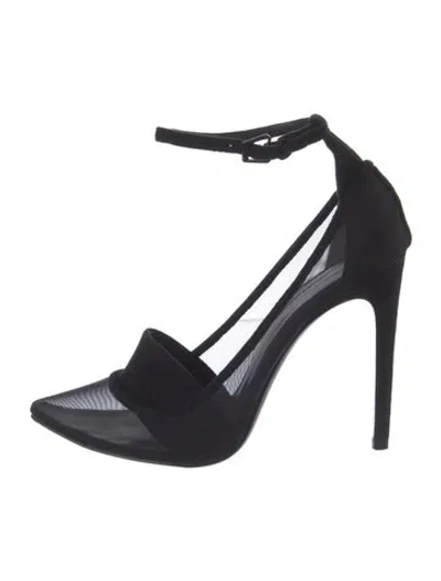 Pre-owned Alexander Wang Mesh D'orsay Pumps In Black