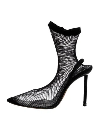 Pre-owned Alexander Wang Mesh Lace Pattern Pumps In Black