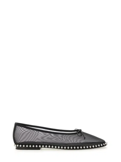 Alexander Wang Mesh Lina Ballerinas In Black