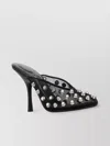 Alexander Wang Mesh Pointed Toe Mules With Studded Embellishments