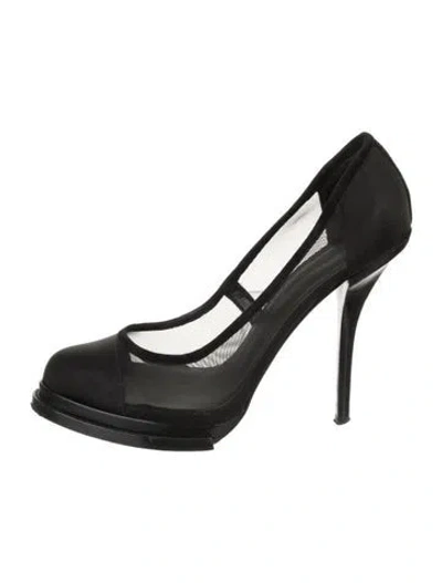 Pre-owned Alexander Wang Mesh Pumps In Black