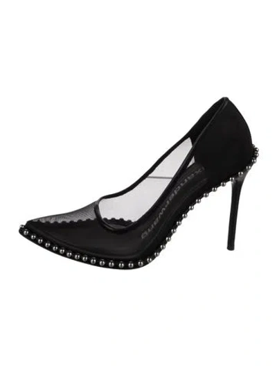 Pre-owned Alexander Wang Mesh Studded Accents Pumps In Black