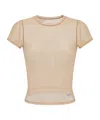 Alexander Wang Mesh T-shirt In Nude